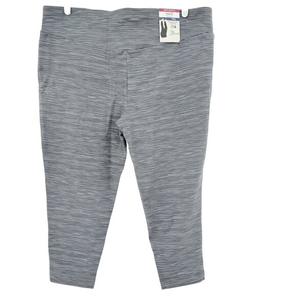 Terra & Sky Women's Space Dye Grey Capri Legging Plus Size 2X (20W-20W) NWT - Picture 2 of 11